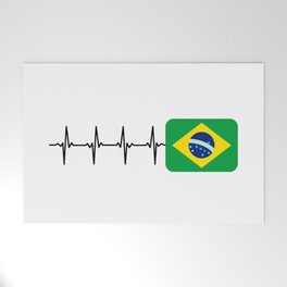 Heartbeat Brazil Welcome Mat