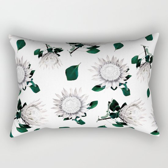 Protea Floral Pattern Rectangular Pillow