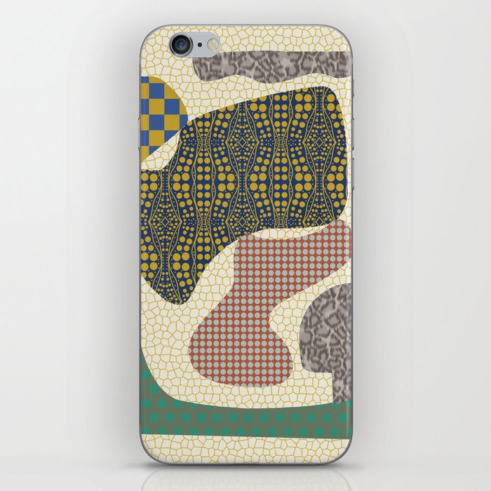 Patterned shapes cut out abstract iPhone Skin