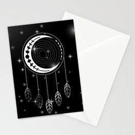 Native Indigenous dream catcher with feathers and stars Stationery Card