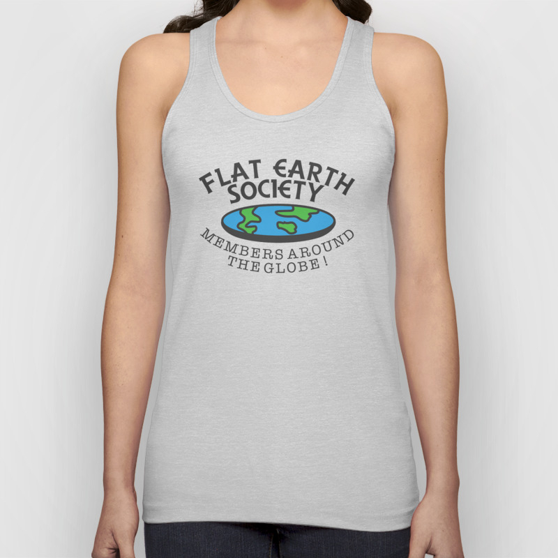 Flat Earth Society Members Around The Globe Unisex Tank Top By