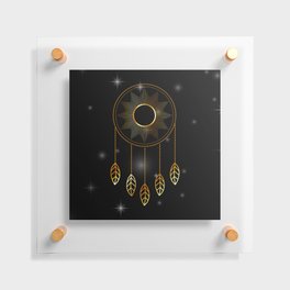 Mystic space dreamcatcher with stars Floating Acrylic Print
