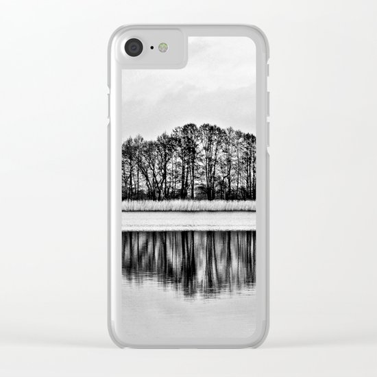 White Symphony of Winter Lake Clear iPhone Case