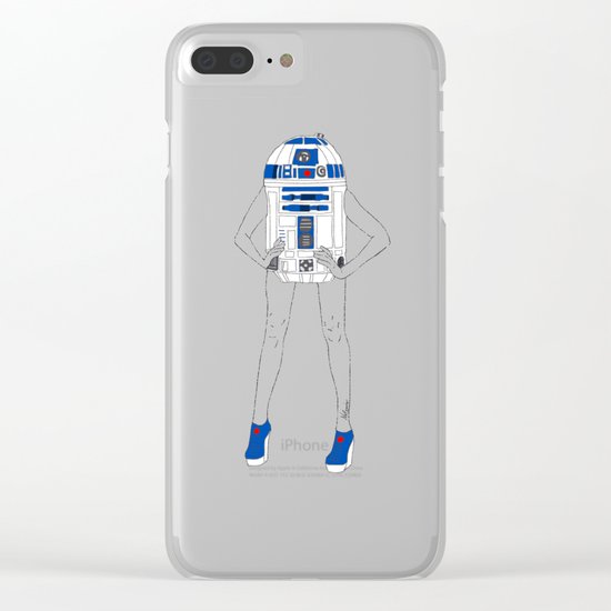Girl R2-D2 Clear iPhone Case