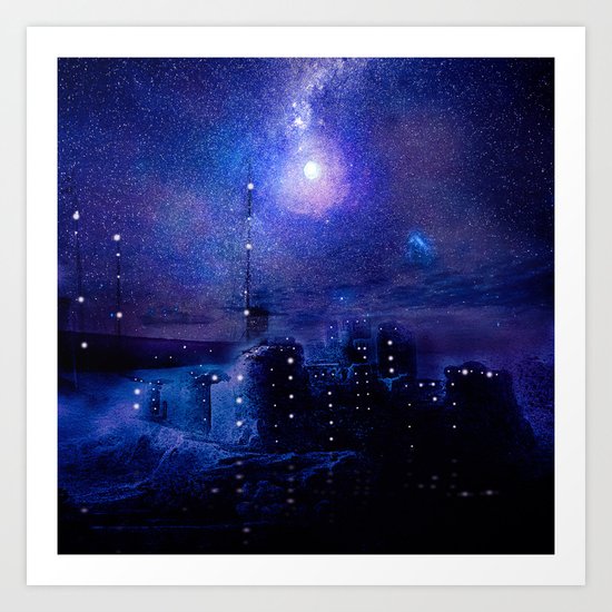 City of lights Art Print