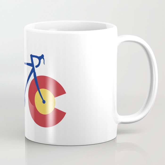Colorado Flag Bicycle Coffee Mug