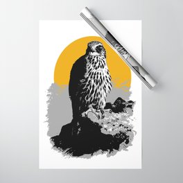 Icelandic Falcon Graphic illustration Wrapping Paper