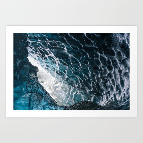 Cave of waves Art Print