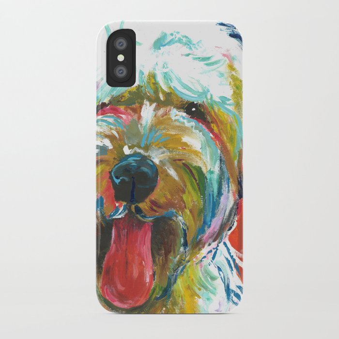 Soft-Coated Wheaten Terrier // Colorful  iPhone Case