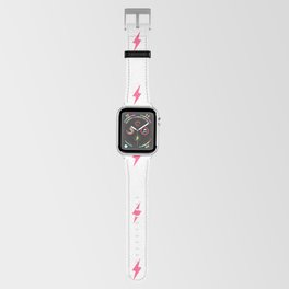 Lightning Bolt Pattern Pink Apple Watch Band