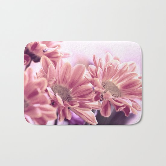 Aster flower macro 254 Bath Mat