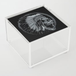 Indian Skull Illustration Acrylic Box