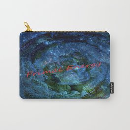 Primal Energy typography - Abstract Digital Art Deep Sea Blue Carry-All Pouch