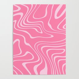 Pink Abstract Swirl Pattern Poster