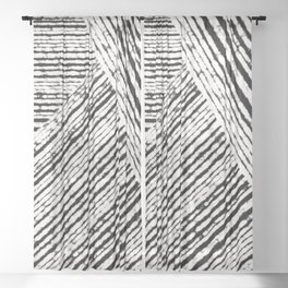 Abstract Earthy Black and White Boho Sheer Curtain