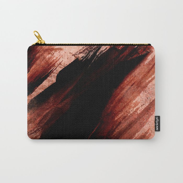 rose gold, black paint Carry-All Pouch
