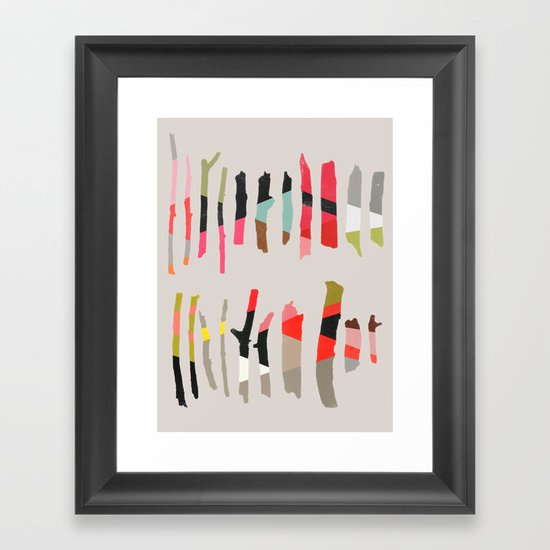 painted twigs 1 Framed Art Print