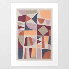 Abstract modern geometric art Art Print
