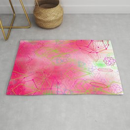 Butterflies and gemstones abstract Area & Throw Rug