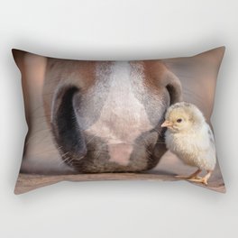 Lovely Cute Baby Chick Horse Snout Ultra HD Rectangular Pillow
