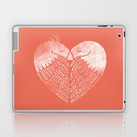 Love birds sitting on a tree Laptop & iPad Skin