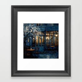 Blue Cafe  Framed Art Print
