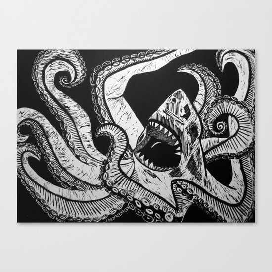 Sharktopus Canvas Print