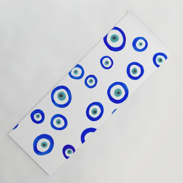 Evil Eyes Watercolor Yoga Mat