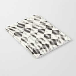 Black and Grey Rhombus Pattern Notebook