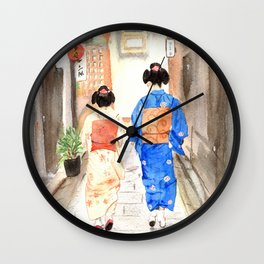 Maikos in Japan Wall Clock