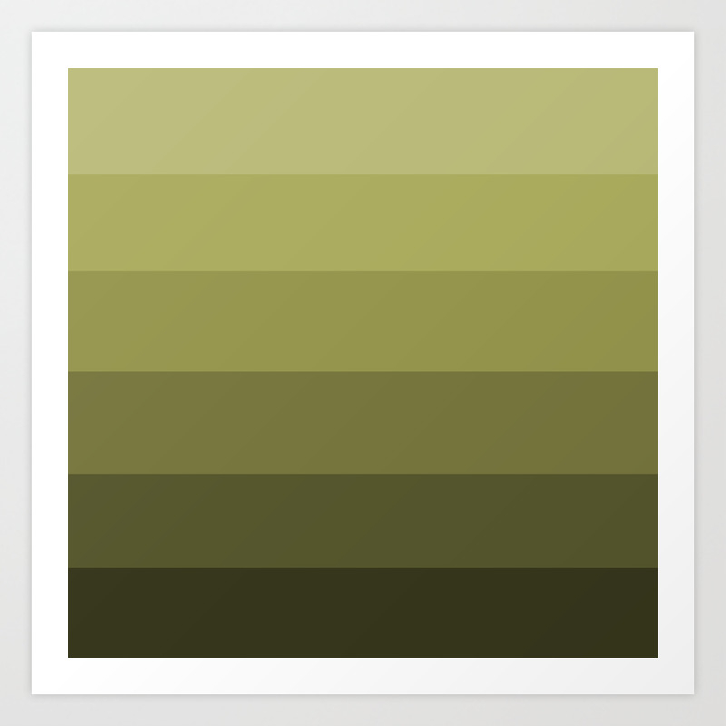Jade Olive Green Color Therapy Art Print By Desertsart Society6