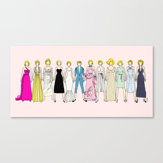 Marilyn Fashion Pink Canvas Print