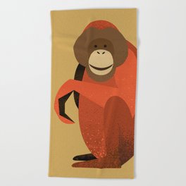 Whimsy Orangutan Beach Towel
