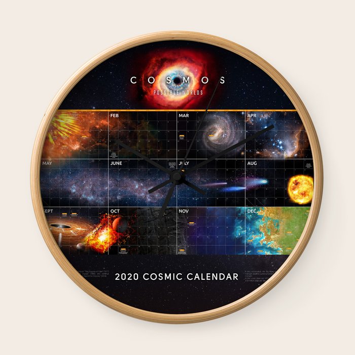 cosmic-calendar-2020-cosmos-possible-worlds-wall-clock-by-synthwave1950-alex-airlino-society6