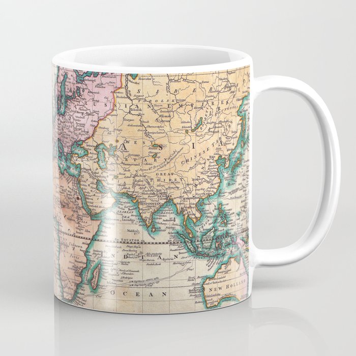 Vintage World Map 1801 Coffee Mug