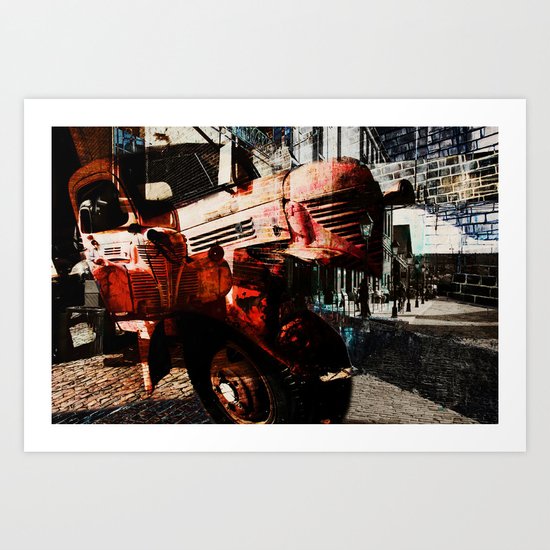 left turn, or transcendence of time and place Art Print