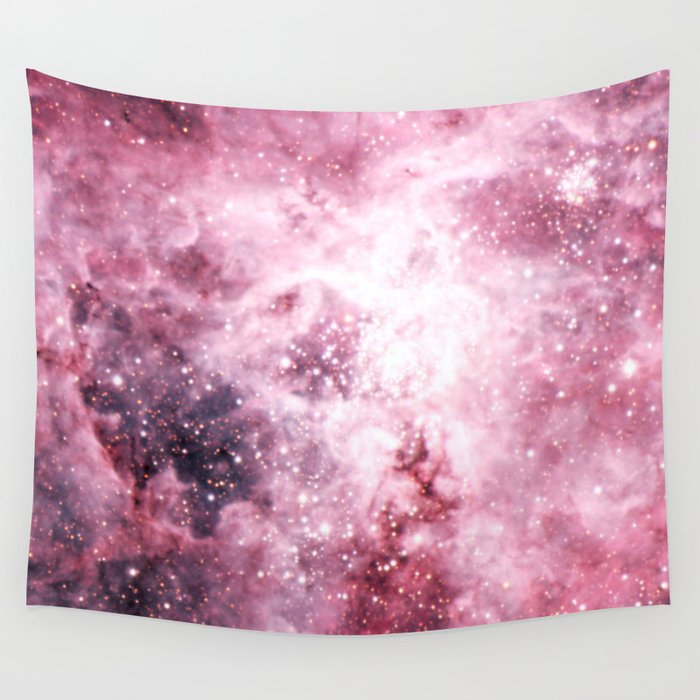 Pink Tarantuala Nebula Core Wall Tapestry