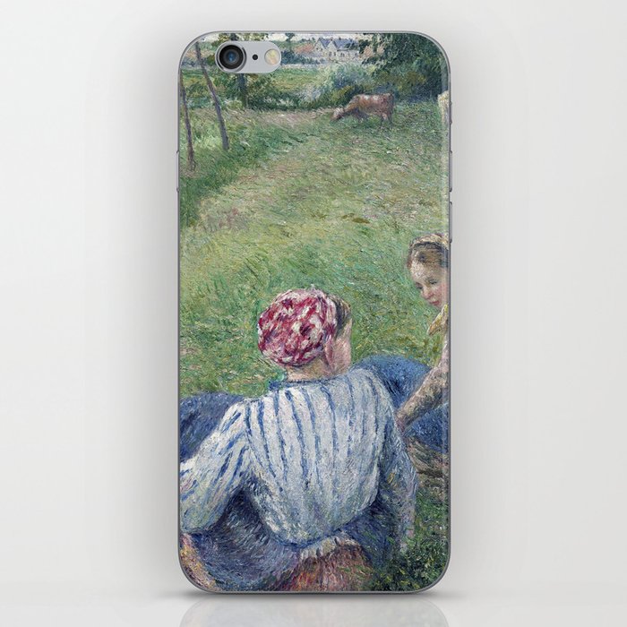 Young Peasant Girls Resting in the Fields near Pontoise iPhone Skin