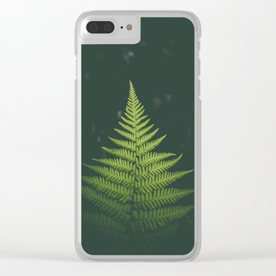 Fern Leaf Green Clear iPhone Case