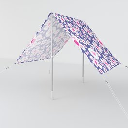 Mini Modern Periwinkle and Hot Pink Daisy Flowers Sun Shade