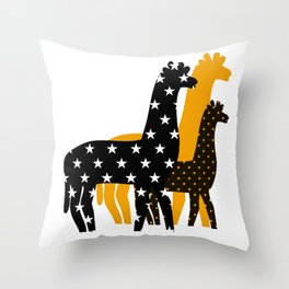 Giraffe Parade Throw Pillow