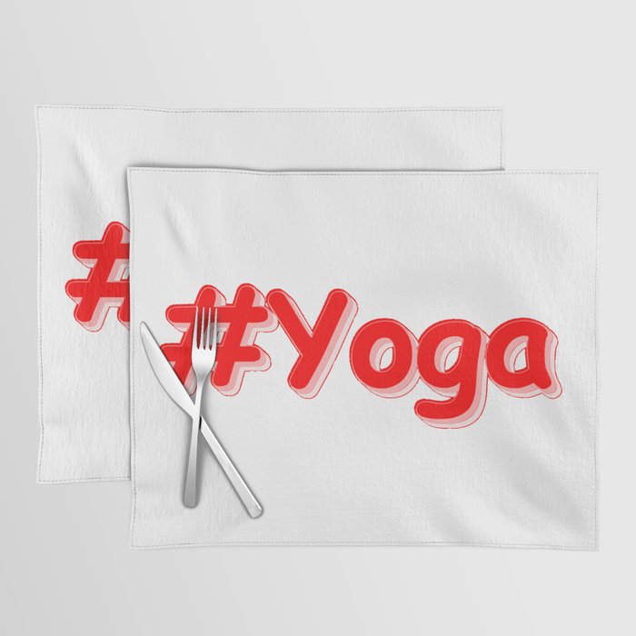 "#Yoga" Cute Design. Buy Now Placemat