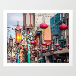 Chinatown Lanterns Art Print