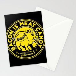 Bacon is meat candy Stationery Card