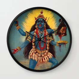 Goddess Kali by Raja Ravi Varma Wall Clock