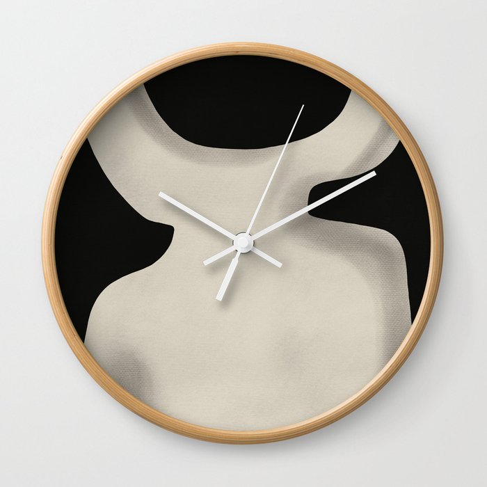 White tooth sculpture abstract Wall Clock
