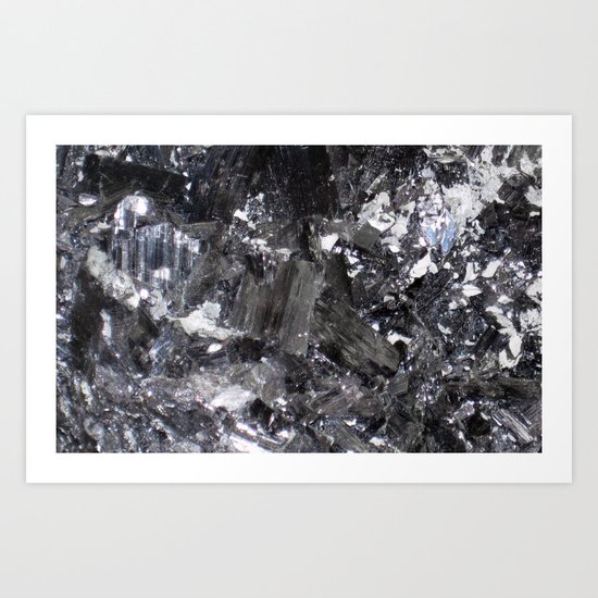 SHINY ENARGITE CRYSTAL MACRO Art Print