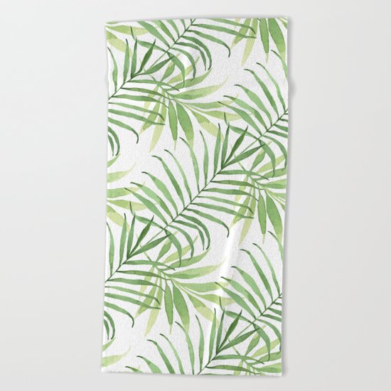 Tropical Branches Pattern 05 Beach Towel