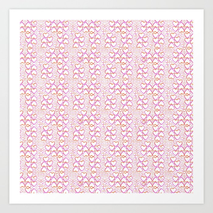 Little Pink Hearts Art Print