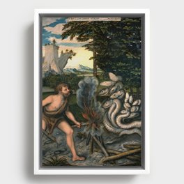 Hercules and the Hydra - Lucas Cranach the Elder Framed Canvas